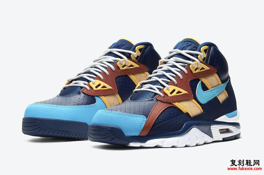 Nike Air Trainer SC High Navy Blue Brown Orange CW6023-400发售日期信息