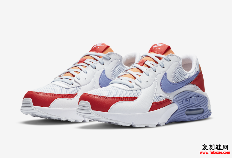 Nike Air Max Excee白色浅蓝色红色橙色CZ9314-100发售日期信息