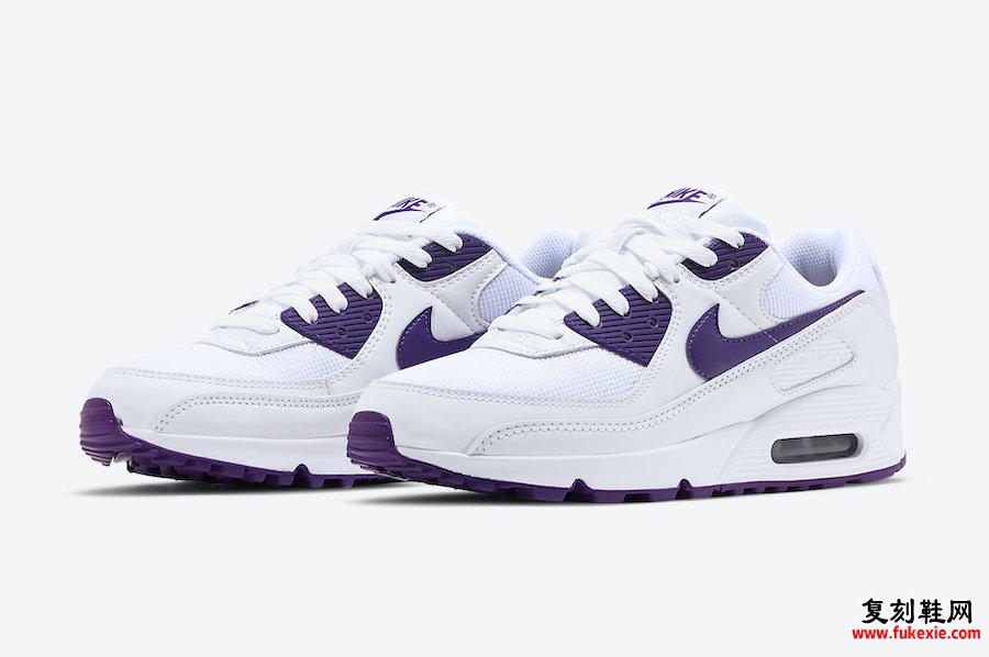 Nike Air Max 90 White Court Purple CT1028-100发售日期