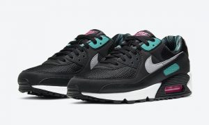 Nike Air Max 90 Black Teal Pink Palm Trees DC0958-001发售日期