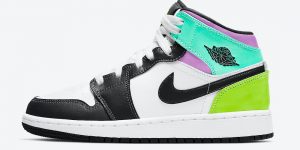 Air Jordan 1 Mid GS Purple Teal Green 554725-175发售日期