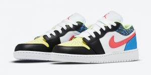 Air Jordan 1 Low GS黑光融合红色白色海岸DH5927-006发售日期