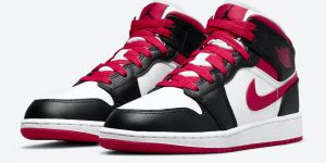 Air Jordan 1 Mid GS白色黑色红色554725-016发售日期